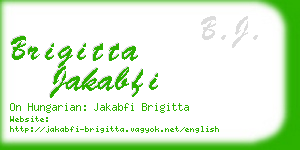 brigitta jakabfi business card